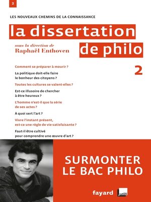 cover image of La dissertation de philo 2